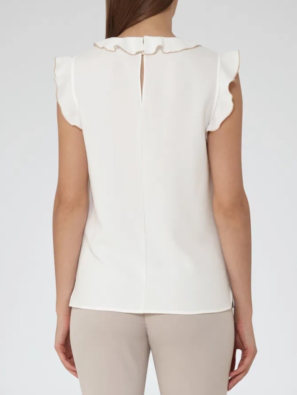 REISS Rosa Blouse with Ruffle Detail - Picture 2 of 5